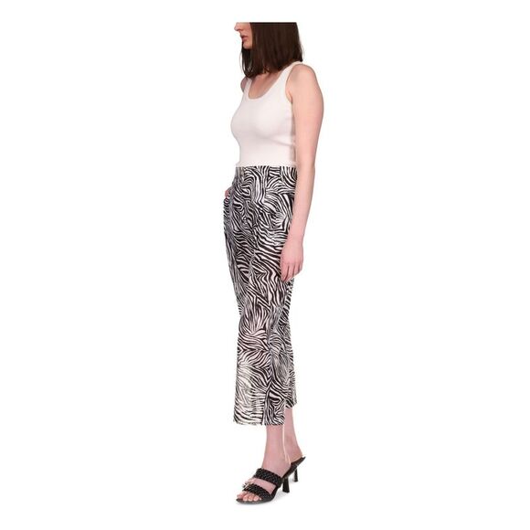 MICHAEL MICHAEL KORS Womens White Animal Print Cropped Pants Size 6 - Picture 3 of 4